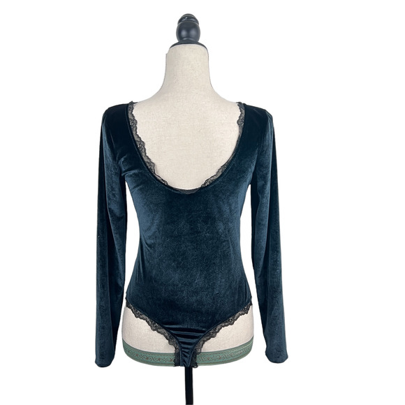 Victoria's Secret Velvet Long Sleeve Teddy Bodysuit - Picture 3 of 6